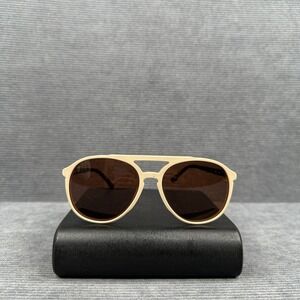 Wildfox Amelia Y2k Sunglasses Cream Black Aviator Retro Double Bridge Brown Lens
